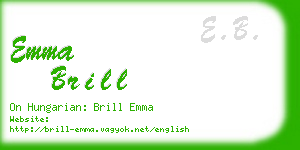 emma brill business card